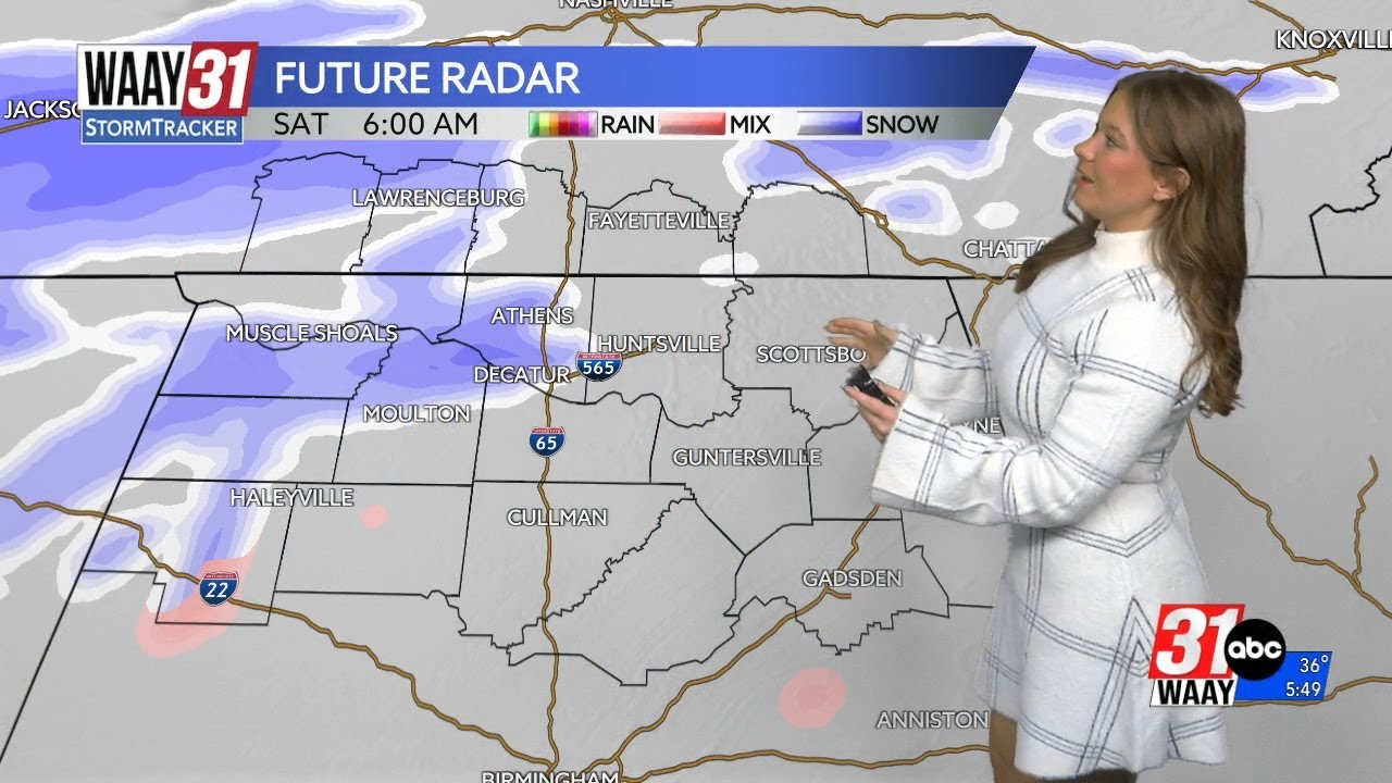 Updated look at future radar for the winter storm this weekend - YouTube