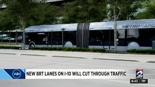 New BRT lanes on I-10 will cut through traffic