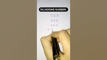 Palindrome Numbers are numbers that remains the same when its digits are reversed.