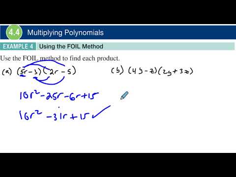 4.4 Example 4 Using the FOIL Method - YouTube