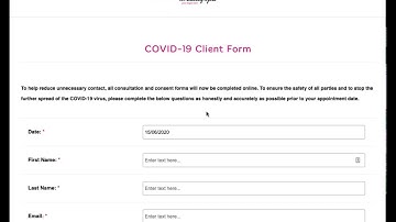 COVID 19 Client Form Template