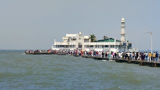 Haji Ali dargah Mumbai : बहुत तेजी से हाजी अली दरगाह में समुंद्र में पानी बढ़ गया #Mridxvlogs