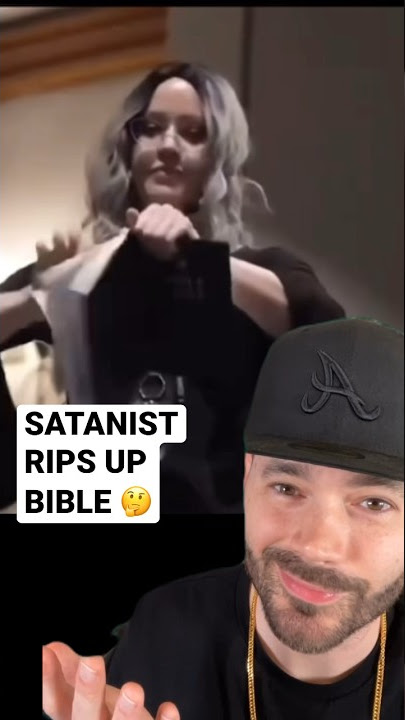 SATANIST Rips Up a BIBLE…🤯🤔 #bible #religion #God #Jesus #satanist #truth #shocking #omg #shorts