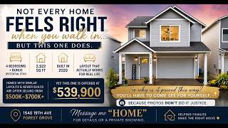 🏡 Forest Grove Home That Truly Stands Out | 1540 19th Ave | Newer Build + Incredible Value ✨