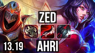 ZED vs AHRI (MID) | 2.7M mastery, Quadra, Legendary, 700+ games, 26/5/8 | EUW Master | 13.19