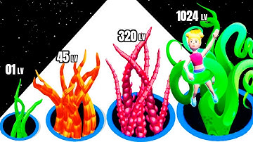 Alien Hole Run - Level Up Hole All Levels Gameplay