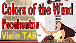 Miniatura de "Colors of the Wind - Pocahontas - Violoin - Play Along Tab Tutorial"