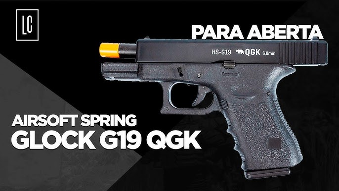 Pistola de Airsoft Spring S23 6mm G23 - QGK + BBs + Alvos