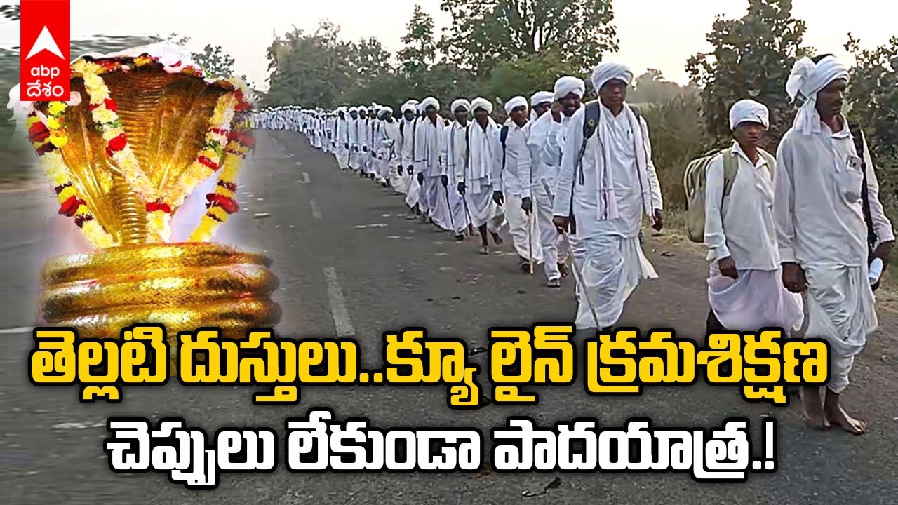 Mesram Community Padayatra : Keslapur Nagoba Jathara కోసం గంగాజల పాదయాత్ర | ABP Desam