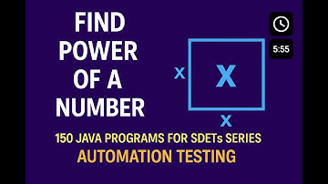 Java Program to Find Power of a number ||150 Java Programs for SDETs Series ||Automation Testing