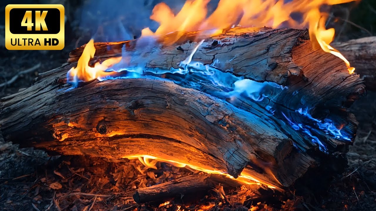 🔥 Cozy Crackling Fireplace 🔥 Winter Night Relaxation V1