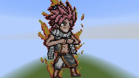 Minecraft Pixel Art • Natsu Dragneel - Fairy Tail