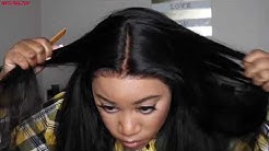 Silky Straight Brazilian Virgin Human Hair 360 Lace Frontal Wig