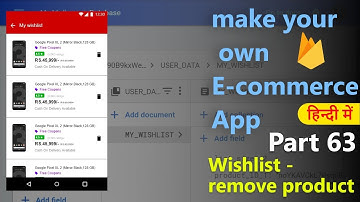 How to make an e-commerce android app?(Part-63)| Wishlist - remove products | Hindi Tutorial 2019