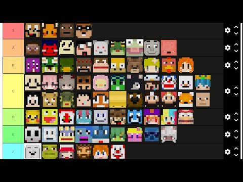 50人クラフトゲームIQランキングでティア表作ってみた - マインクラフト【KUN】