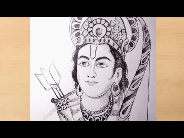 Drawing Lord Sri Ram on textured paper Please watch its tutorial video on  YouTube channel drawingoftheday drawing lordrama ramji  Instagram