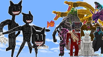 CARTOON CAT vs GODZILLA LEGACY OF TITAN | MINECRAFT PE BATTLE