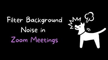 How to Filter Background Noise in Zoom Meetings