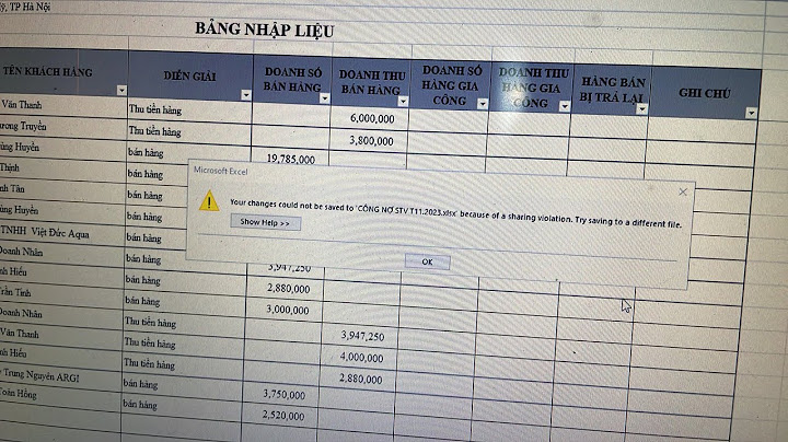 Lưu file trong excel lỗi could not be accessed năm 2024