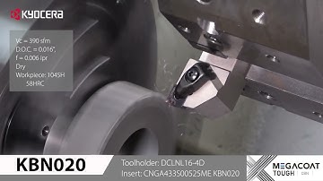 Hard Turning a Gear with KBN020 Heavily Interrupted Machining