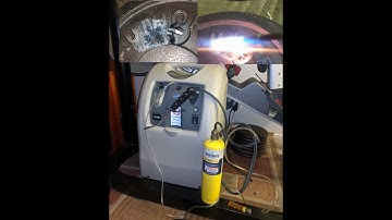 Invacare Perfecto2 oxygen concentrator running Bernzomatic Torch Kit