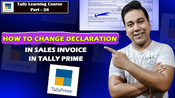 How To Change Declaration In Sales Invoice in Tally Prime | Add Terms and Conditions In Invoice