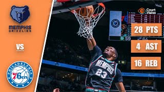 Cedric Coward - 28 Points, 16 Rebounds, 4 Ists Vs 76Ers - 2025-26 Regular Season