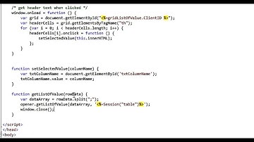 ASP.NET 19/30 Send Value Back to Invoice Form