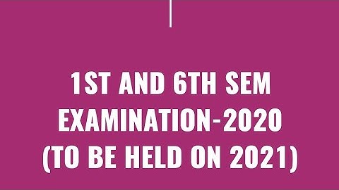 ONLINE EXAMINATION 2020 (BODOLAND UNIVERSITY)