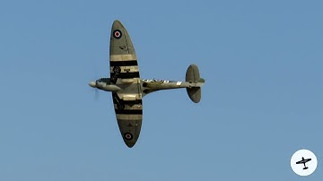 GIANT BRUTAL SOUND VINTAGE FIBERGLASS 1:4 RC SPITFIRE SCALE FLIGHT | Flight 2