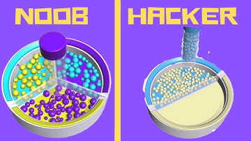 NOOB vs Hacker | bead sort! [Gameplay walkthrough]