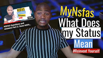 What does your NSFAS status mean? Are you funding eligible or not?