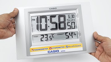 CASIO Digital Wall Clock  - Temp & Humidity