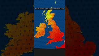 ☀️ Bank Holiday Temps - Met Office UKV - 23rd May - #shorts #weather