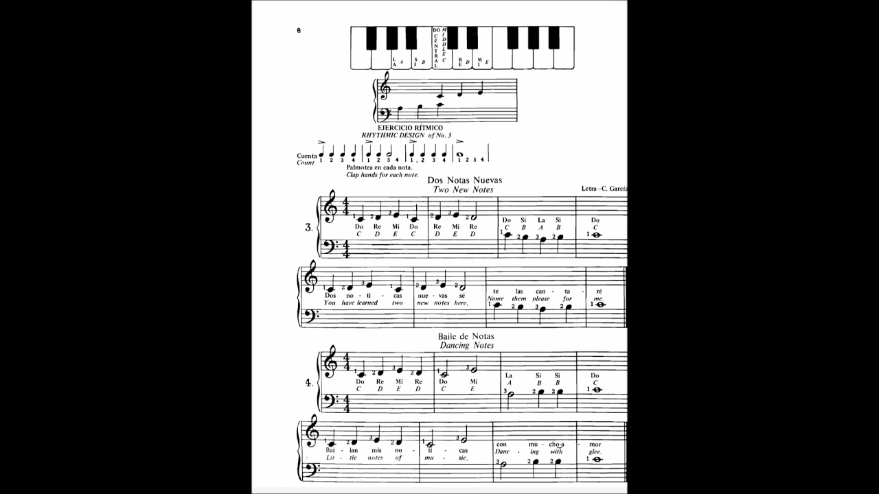 MICHAEL AARON Curso para piano 1 - 3.Dos notas nuevas / 4.Baile de