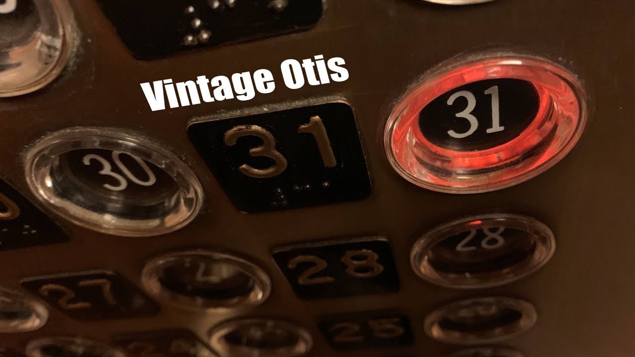 Vintage Otis Traction Elevators (136) MidContinent Tower Tulsa