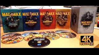 MAD MAX 1-4 Anthology 4K UHD/Blu-Ray Steelbook Collection Library Box! (Fury Road, Road Warrior...)