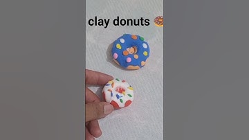 How to make clay donuts 🍩#diy clay donuts#easy clay donuts#diy crafts#shorts videos#clay donuts.