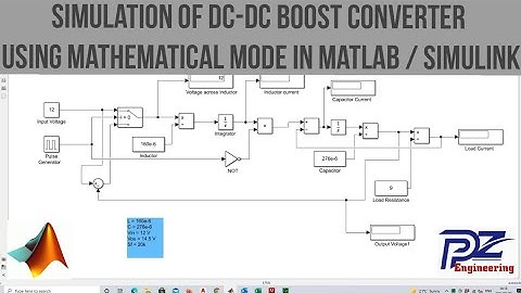 Simulation of DC-DC Boost Converter using mathematical mode in MATLAB / Simulink