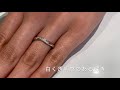 【０.５ct婚約指輪のセットリング】ロイヤル・アッシャー/プラチナの結婚指輪の重ねづけ＜ウェーブ/スリーストーン＞