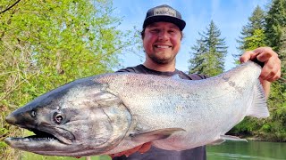 SMALL River Spring KING Salmon FISHING!