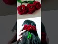 crochet rose flower 🌹 gajra bnana#beautiful crochet 🧶 flower gajra