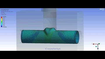 ANSYS WB Static Structural FEA - Simulation of hydro-forming of a copper tube (trial, half section)