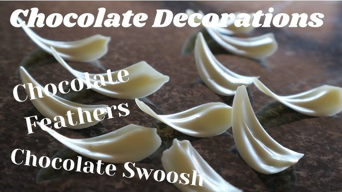 How to make Brush Stroke Chocolate Feather Decoration to apply on your  cakes, desserts, cupcakes. 