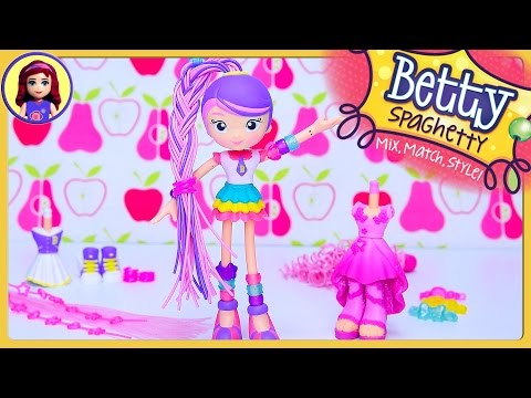 Betty Spaghetty School Fashion Betty Build-a-Doll Review Unboxing Silly Play - Kids Toys