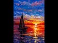       sea sunset oil painting tatiana zubova
