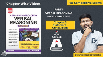 Statement - Conclusions Reasoning Tricks | A Modern Approach to Verbal Reasoning | S Chand Academy