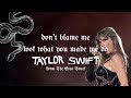Taylor Swift Don T Blame Me Look What You Made Me Do From The Eras Tour Lyrics mp3