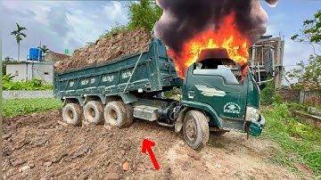 CẬU BÉ TÀI NĂNG LÁI Ô TÔ TẢI CHỞ MÁY XÚC DOOSAN CHẠY CỰC GAY CẤN | CÔNG NÔNG CHỞ CÁT | EXCAVATOR