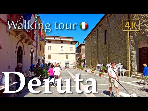 Deruta (Umbria), Italy【Walking Tour】History in Subtitles - 4K